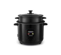 Cuiseur à Riz Kitchencook Japan X Noir - 1.8L, 700W, Cuve Métal Antiadhésive, Panier Vapeur, Couvercle Verre, Maintien au Chaud