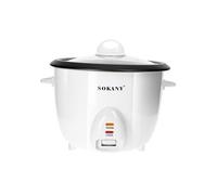 Sokany Cuiseur à Riz 1.8L avec Panier Vapeur Compact et Maintien Chaud Blanc