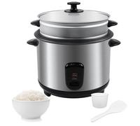 Cuiseur à riz 1,8L - OZAVO Mini Rice Cooker Électrique Vapeur avec Couvercle en Verre Bol Antiadhésif Amovible