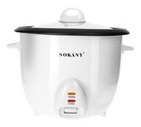 Cuiseur à Riz 2.2L avec Panier Vapeur Compact et Maintien Chaud Sokany Blanc Blanc