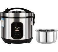 Cuiseur à Riz 2-5 L en Acier Inoxydable 304, Cuve Intérieure à Isolation Intelligente, Cuisson du Riz Et des Légumes à La Vapeur, Alimentation 220-240 V Us/EU., 4L