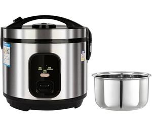 Cuiseur à Riz 2-5 L en Acier Inoxydable 304, Cuve Intérieure à Isolation Intelligente, Cuisson du Riz Et des Légumes à La Vapeur, Alimentation 220-240 V Us/EU., 3L