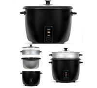 Cuiseur à Riz 2.8L Noir 1000W INOX + Panier vapeur Aluminium