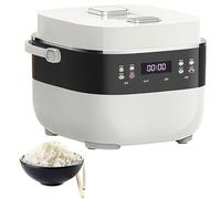 Cuiseur À Riz 3 Litres, Multicuiseur en Acier Inoxydable avec Fonction Maintien Au Chaud Et Minuterie, Appareil Électroménager Électrique Blanc