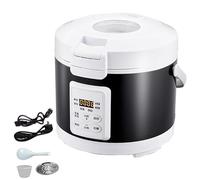 Cuiseur à Riz,3L pour Voiture & Maison,Cuve antiadhésive,Compatible 12V/24V DC et 220V AC, Double Sécurité, pour Camion, Voyage et Dortoir (bleu)