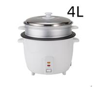 Cuiseur à riz 4L, cuiseur à riz 750W, Cuiseur à riz pour usage domestique, acier inoxydable, panier vapeur et cuillère à riz