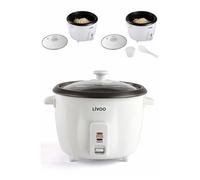 Cuiseur à Riz 500 W 1,5 L Blanc Panier en aluminium revêtement antiadhésif