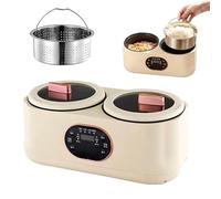 Cuiseur À Riz À Double Cuisson Faible en Sucre avec Écran Tactile Intelligent 3,6 L Multi-fonction Cocotte Lente Hotpot 24H de Réservation Et Conservation de la Chaleur Pendant 8 Heures