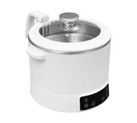 Cuiseur à riz à faible teneur en sucre, 1200 W, électrique, multifonction, 3 l, pour 1 à 3 personnes, avec cuillère et verre doseur (blanc)