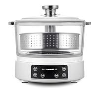 Cuiseur à Riz à Faible teneur en Sucre 3L, multicuiseur Vapeur numérique Intelligent 1500W avec Commandes tactiles pour Une Cuisson Rapide et Saine et l'élimination du Sucre (Blanc)