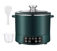 Cuiseur à riz à faible teneur en sucre, panier vapeur à faible teneur en glucides 3 L, contrôle tactile intelligent et minuterie de 12 heures, pour régimes amaigrissants, usage familial, diabét green