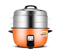 Cuiseur à Riz avec 2 paniers Vapeur (8-45 L) Grande capacité, revêtement antiadhésif, Usage Commercial, pour hôtels, Restaurants, cantines, 220-240 V US/EU (8 L)