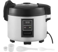 Cuiseur à riz commercial VEVOR, cuiseur à riz de 60 tasses, cuiseur à riz et chauffe-plat de 13 litres avec récipient intérieur antiadhésif, cuisson rapide et maintien au chaud pendant 12 heures