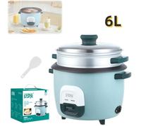 Cuiseur à riz, cuiseur à riz grande capacité 6L, appareil de cuisine domestique 220V, 1000W, anti-brûlure à sec, acier inoxydable