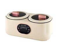 Cuiseur à Riz Double à Faible Teneur En Sucre 3,6 L (1,8 L + 1,8 L), Mijoteuse Double Avec 6 Fonctions, Doublure Antiadhésive, Minuterie Et Maintien Au Chaud