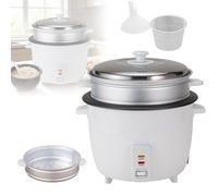 Cuiseur à Riz Électrique 4 L 750W, Revêtement Antiadhésif, Fonction Maintien au Chaud, avec Panier Vapeur Inox Verre Doseur Cuillère