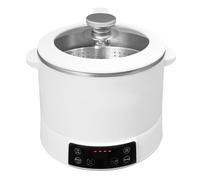 Cuiseur à riz électrique à faible teneur en sucre, 3 l, 1500 W, multifonction, avec pot intérieur et verre doseur, récipient intérieur pour maisons, appartements 26,5 x 23,5 cm (blanc)