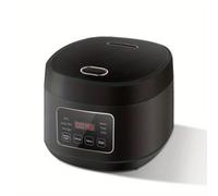 Cuiseur à riz électrique multifonction pour 3 à 5 personnes, prise UE, marmite de voyage portable avec récipient antiadhésif amovible, cuiseur à riz intelligent 3 L avec réservation 24 h/24 (noir)