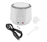 Cuiseur à riz électrique portable 12V 100W 1,3L blanc - Multicook multifonction, cuisson rapide en voiture ou maison, matériau alimentaire sûr, nettoyage facile (Blanche)