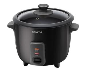 Cuiseur a riz electrique Sencor - SRM 0601BK - Cuiseur a Riz avec Voyants Lumineux, 300 W, Noir