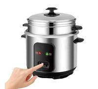 Cuiseur À Riz En Acier Inoxydable, Pot Intérieur Antiadhésif, Mini Cuiseur À Riz Et Cuiseur Vapeur, Pot Intérieur Antiadhésif, Comprend Un Plateau À Vapeur Et Des Accessoires(6L)