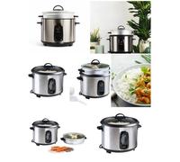 Cuiseur à riz et vapeur - Inox - 1,8 L - Couvercle transparent - Cuisson parfaite - Tous feux