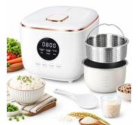 Cuiseur à riz faible en glucides 3L, minuterie et 5 fonctions de cuisson | Cuiseur numérique à faible teneur en sucre, maintien au chaud pendant 8 heures pour la cuisine domestique
