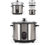 Cuiseur à Riz 2.8L 1000W INOX + Panier vapeur Revêtement antiadhésif Bol amovible Arrêt automatique