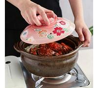 Cuiseur à riz japonais, cocotte recouverte de céramique, pot en terre cuite imprimé résistant à la chaleur, pot à soupe résistant à la chaleur, casserole à ragoût lent, casserole santé A 2 l
