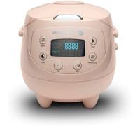 Cuiseur à riz japonais et cuiseur vapeur Reishunger Mini - Rose - Bol en céramique - 400 Watt