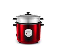 Cuiseur à Riz Kitchencook Japan X Red - 1,8L, 700W, Panier Vapeur, Couvercle Verre, Maintien au Chaud, Rouge
