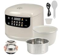 Cuiseur à riz Low Sugar 2 l avec fonction Low Carb et cuiseur vapeur, cuiseur à riz 10 en 1 avec minuterie 24 h et fonction de maintien au chaud 8 h, facile à nettoyer