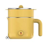 Cuiseur à riz, Mini cuiseur électrique multifonction, à riz portable, machine de cuisson for marmite, jaune(Yellow)