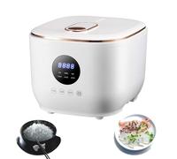 Cuiseur à riz multifonctionnel 3 litres avec cuiseur vapeur, minuterie différée 24 heures et fonction de maintien au chaud 8 heures, 5 fonctions de cuisson pour des repas sains