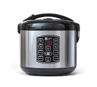 Cuiseur à Riz Multifonctionnel Digital, 1,2 L, Fonction Vapeur et Mijoteuse, Minuterie de Retard, Pour 2-5 Personnes, Acier Inoxydable