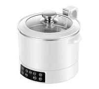 Cuiseur à Riz, Petit Pot électrique De 3l à Faible Teneur En Sucre Avec Panier Amovible, 5 Réglages De Chaleur, Chauffage Rapide, Pot Intérieur En Acier Inoxydable 304 Facile à Nettoyer Pour Us white