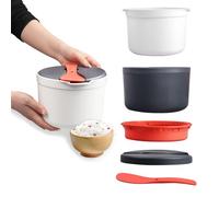 Cuiseur à Riz Pour Micro-Ondes 2 L Cuit Vapeur Micro Onde Avec Filtre Cuiseur à Riz Et CéRéAles Micro-Ondes AntiadhéSif PâTes Alimentaire Microwave Rice Cooker, Lavable Au Lave-Vaisselle