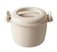Cuiseur à riz pour micro-ondes, grand récipient alimentaire avec cuillère et couvercles à double verrouillage, casserole anti-fuite pour la cuisson des pâtes, de la soupe, des légumes la