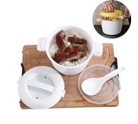 Cuiseur à riz rapide pour micro-ondes - Cuiseur vapeur pour micro-ondes - Cuisinez sans effort du riz parfait, des légumes à la vapeur et plus en 15 minutes - Facile à nettoyer, solution sans
