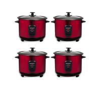 Cuiseur à Riz - ROUGE - 1.8L - 700W - Cuve amovible - Couvercle en verre - Arrêt automatique