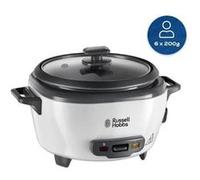 Russell Hobbs 27030-56 - Cuiseur Riz - 1200g - 300W - Panier Vapeur - Maintien au Chaud - Bol Antiadhésif Amovible - Noir et blanc