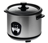 Tristar Cuiseur à riz, 1,5 L, riz pouvant accueillir jusqu'à 10 personnes sans le brûler, avec fonction maintien au chaud, 500 W, noir, acier inoxydable, RK-6127