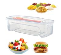 Cuiseur à Spaghettis - Préparateur de Pâtes Micro-ondes | Résistant à la Chaleur et Multifonction | Organisateur Frigo avec Passoire | pour Mélanger les Nouilles et Conserver les Fruits, Facile à Nett