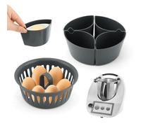 Cuiseur à œufs 2 en 1 - Compatible avec Thermomix TM5 TM6 TM31 - Accessoire pour 4 œufs pochés et 6 œufs durs - Couverture des besoins quotidiens du petit-déjeuner