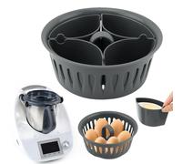 Cuiseur à œufs 2 en 1, pocheuse à œufs, accessoires Thermomix, accessoire pour la cuisson des œufs, accessoires pour 4 œufs pochés et 6 œufs à la coque, sans BPA