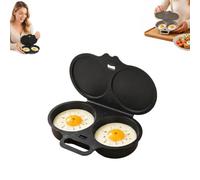 Cuiseur à œufs à double cavité pour micro-ondes，Noir | Nouvel appareil de cuisson des œufs au micro-ondes - Pocheuse à œufs pour une cuisson rapide et sans huile