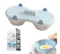 Cuiseur à œufs à micro-ondes 2 compartiments | Cuiseur à œufs pour micro-ondes avec couvercle, cuiseur vapeur résistant à la chaleur pour famille, maison, restaurant, cuisine