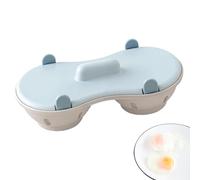 Cuiseur à œufs à micro-ondes - 8,66 pouces 2 cavitas cavity pour petit-déjeuner rapide, couvercle résistant à la chaleur avec libération facile, outil d'oeuf pour la maison, cuisine, sandwich, omelett