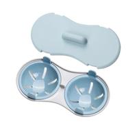 Cuiseur à œufs au micro-ondes 2 compartiments antiadhésif chauffe rapide | cuit-vapeur pour œufs pochés pour Cuisine Camping Maison Appartement Camping-car