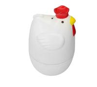 Cuiseur à œufs au micro-ondes - Cuiseur à œufs en forme de poule - 6,8 x 7 x 11,5 cm - Portable - En PP - Cuisson rapide - Pocheuse à œufs antiadhésive pour petit déjeuner, omelette, cuiseur